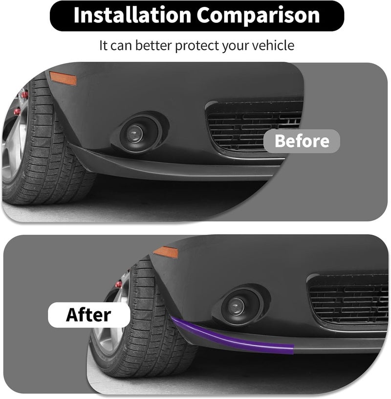 HTHE Purple Front Shovels Cover Front Deflector Spoiler Bumper Lip Body Shovels Bumper Compatible with 2015+ Dodge Challenger SXT Exterior Accessories - Image 4